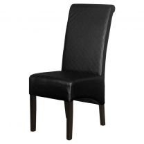 Taunton High Scroll Back Dining Chair - Black