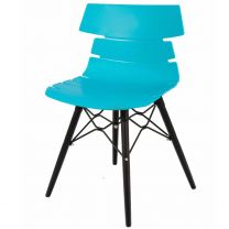 Hoxton Side Chair - K Frame (Black/Turquoise)