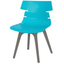 Hoxton Side Chair - R Frame (Turquoise/EPC Grey)