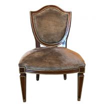Shield Back Side Chair with Brown Seating Back