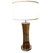 Smoked Glass Bedside Lamp