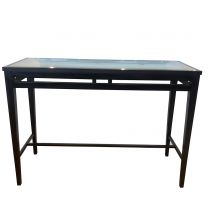 Rectangular Frosted Glass Console Table