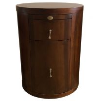 Solid Wood Bedside Cabinet With Round Handle