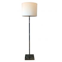Tall Standing Square Chrome Base Lamp