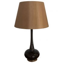 Dark Brown Glass Bedside Lamp