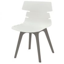 Hoxton Side Chair - R Frame (White/EPC Grey)