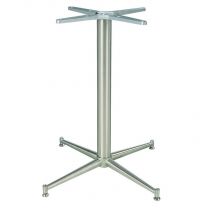 Zeus 4 Leg Brushed Stainless Steel Dining Height Table Base