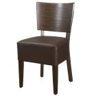Belmont Brown Faux Leather Veneer Back Side Chair
