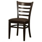 Belmont Ladder Back Walnut / Brown Side Chair