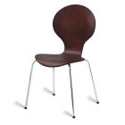 Mile Side Chair, Wenge, Chrome Leg